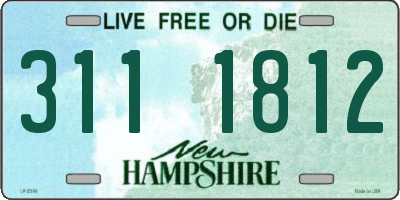 NH license plate 3111812