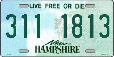 NH license plate 3111813