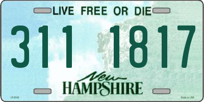 NH license plate 3111817