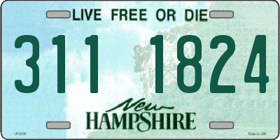 NH license plate 3111824