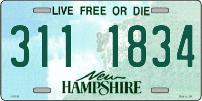 NH license plate 3111834
