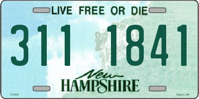 NH license plate 3111841
