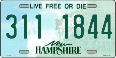 NH license plate 3111844