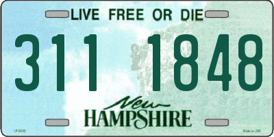 NH license plate 3111848