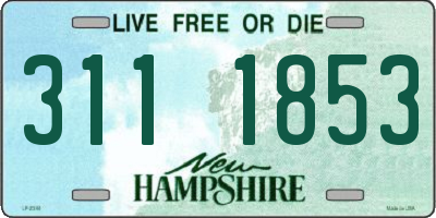 NH license plate 3111853