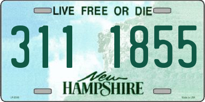 NH license plate 3111855