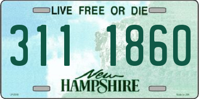 NH license plate 3111860