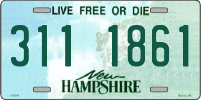 NH license plate 3111861