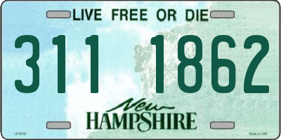 NH license plate 3111862
