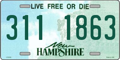 NH license plate 3111863