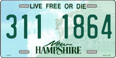 NH license plate 3111864