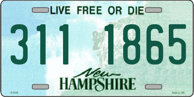 NH license plate 3111865