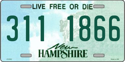 NH license plate 3111866