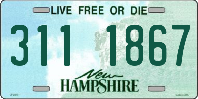 NH license plate 3111867