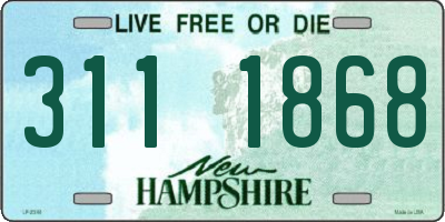 NH license plate 3111868