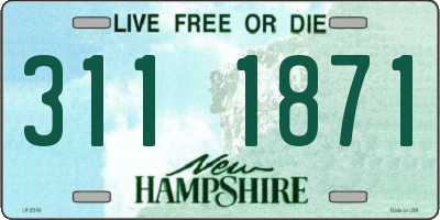 NH license plate 3111871