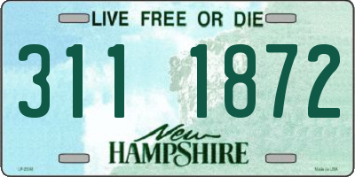 NH license plate 3111872