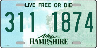 NH license plate 3111874