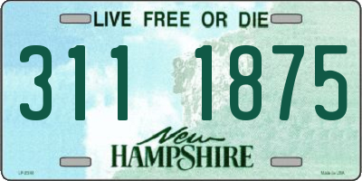 NH license plate 3111875