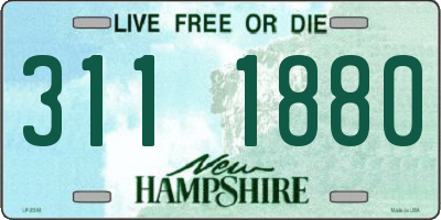 NH license plate 3111880