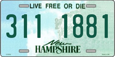NH license plate 3111881