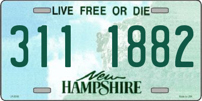 NH license plate 3111882