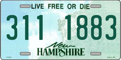 NH license plate 3111883