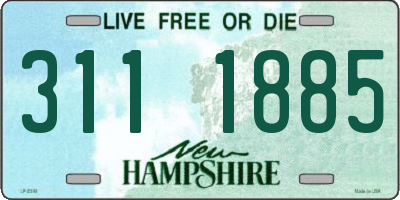 NH license plate 3111885