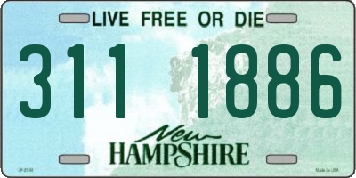 NH license plate 3111886