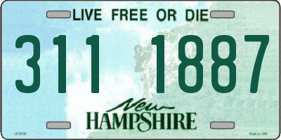 NH license plate 3111887