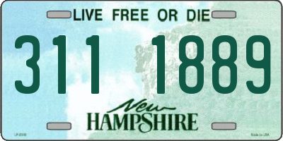 NH license plate 3111889