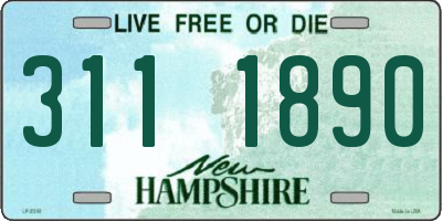 NH license plate 3111890