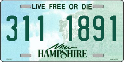NH license plate 3111891