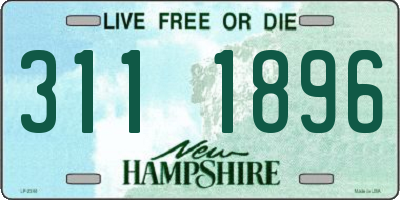 NH license plate 3111896