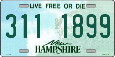 NH license plate 3111899