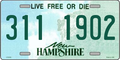 NH license plate 3111902