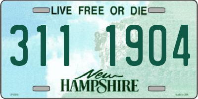 NH license plate 3111904