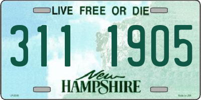 NH license plate 3111905