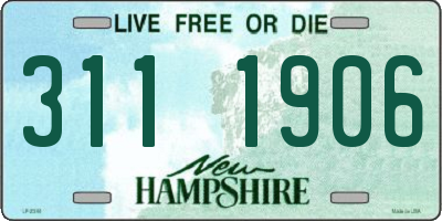 NH license plate 3111906