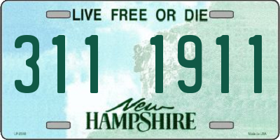 NH license plate 3111911