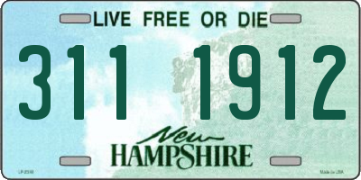 NH license plate 3111912