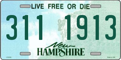 NH license plate 3111913
