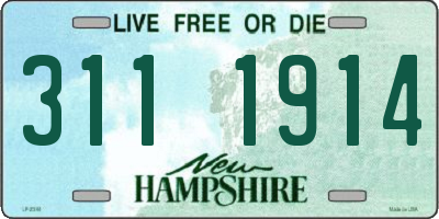 NH license plate 3111914