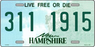 NH license plate 3111915