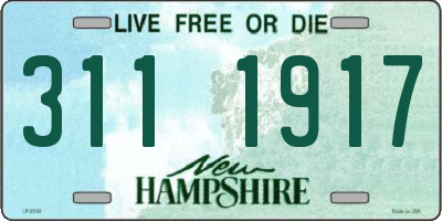 NH license plate 3111917