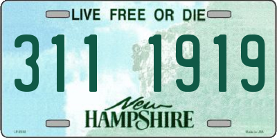 NH license plate 3111919