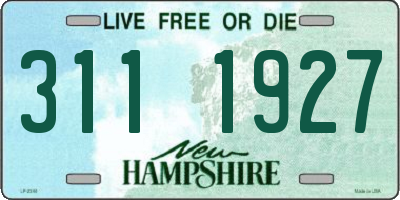 NH license plate 3111927