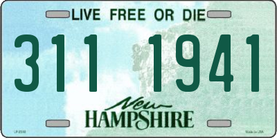 NH license plate 3111941