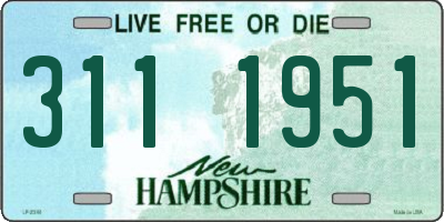 NH license plate 3111951