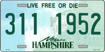 NH license plate 3111952